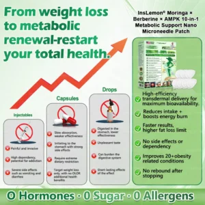 𝐅𝐃𝐀 𝐑𝐞𝐠𝐢𝐬𝐭𝐞𝐫𝐞𝐝 & 𝐆𝐌𝐏 𝐂𝐞𝐫𝐭𝐢𝐟𝐢𝐞𝐝 🌱|𝐈𝐧𝐬𝐋𝐞𝐦𝐨𝐧® 𝗠𝗼𝗿𝗶𝗻𝗴𝗮 × 𝗕𝗲𝗿𝗯𝗲𝗿𝗶𝗻𝗲 × 𝗔𝗠𝗣𝗞 𝟭𝟬-𝗶𝗻-𝟭 𝗠𝗲𝘁𝗮𝗯𝗼𝗹𝗶𝗰 𝗦𝘂𝗽𝗽𝗼𝗿𝘁 𝗡𝗮𝗻𝗼 𝗠𝗶𝗰𝗿𝗼𝗻𝗲𝗲𝗱𝗹𝗲 𝗣𝗮𝘁𝗰𝗵🇺🇸(𝐉𝐮𝐬𝐭 𝐨𝐧𝐜𝐞 𝐚 𝐝𝐚𝐲, 𝐯𝐢𝐬𝐢𝐛𝐥𝐞 𝐜𝐡𝐚𝐧𝐠𝐞𝐬 𝐢𝐧 𝟕 𝐝𝐚𝐲𝐬） ✅ 𝐅𝐨𝐫 𝐨𝐛𝐞𝐬𝐢𝐭𝐲, 🅛🅞🅞🅢🅔 🅢🅚🅘🅝,𝐝𝐢𝐚𝐛𝐞𝐭𝐞𝐬, 𝐬𝐥𝐞𝐞𝐩 𝐚𝐩𝐧𝐞𝐚, 𝐣𝐨𝐢𝐧𝐭 𝐢𝐬𝐬𝐮𝐞𝐬, 𝐚𝐧𝐝 𝐦𝐨𝐫𝐞